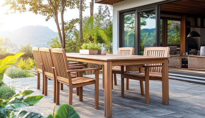 Fire-resistant outdoor plywood furniture