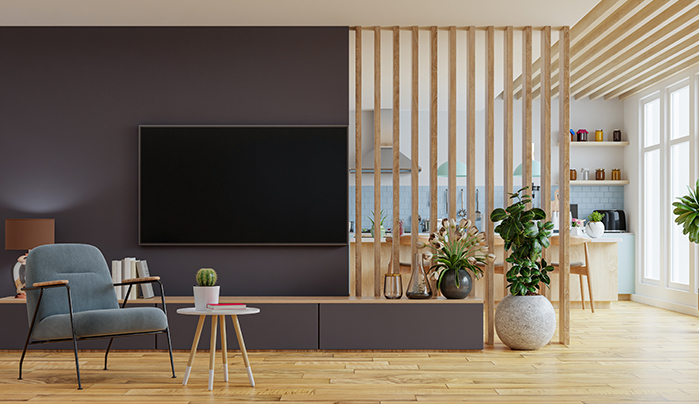 Modern plywood TV unit - CenturyPly