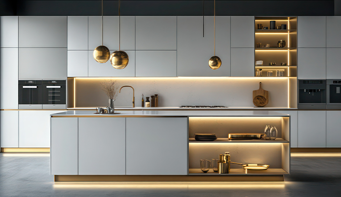Open Shelf Cabinets - Plywood Kitchen Cabinets
