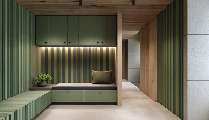 Green Louvre Facades with Plant Integration - Stylish Louvers Design Ideas