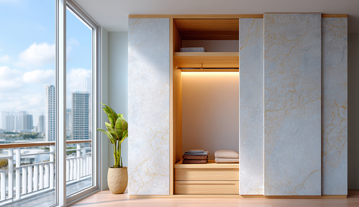 Textured laminate wardrobe doors - Modern Wardrobe Door Designs