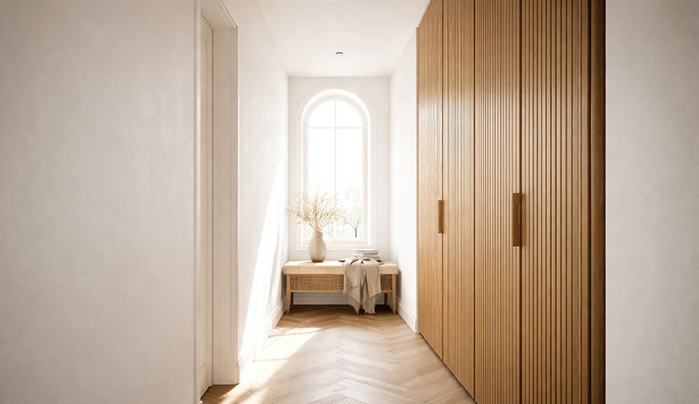 Concrete & Wood Combination Panels - Stylish Louvers Design Ideas