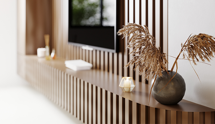 WoodGrain Vertical Louvres - Stylish Louvers Design Ideas