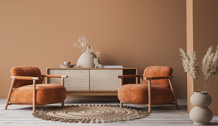Colourful accent wall design for hall - CenturyPly