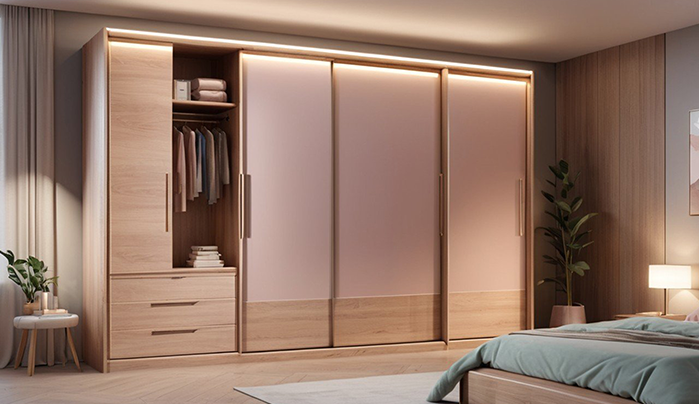 Wardrobe doors with open shelves - Modern Wardrobe Door Designs
